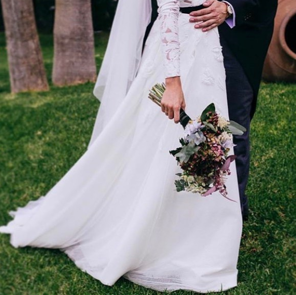 Mejores ramos de novia: ramo otoñal de Cártamo Flores