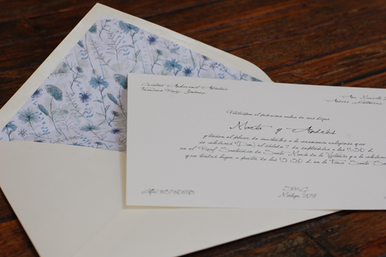 Invitación de boda clásica